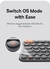 Baseus Teclado Sem Fio Bluetooth 5.0 2.4G USB Silencioso EUA Layout Teclados EN - Wolf Games