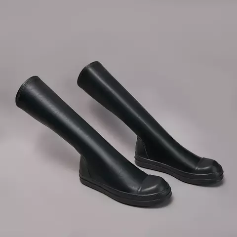 Marca tênis ro botas femininas botas elásticas homens sola de borracha sapato de couro preto sob o joelho equitação tornozelo bota sapatos casuais