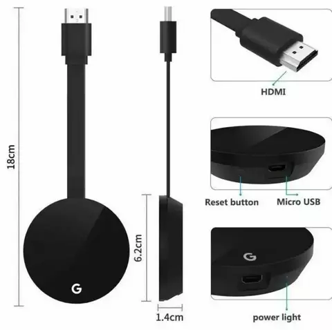 Suporte chromecast google display sem fio dongle wifi mirascreen hdmi-compatível display hd vídeo mídia streamer tv casa inteligente