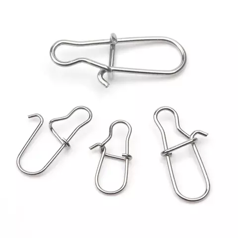 Rompin 100 unidades 000-5 # Pesca agradável gancho snap pino 304 aço inoxidável barril de pesca giratória isca conector acessórios pesca