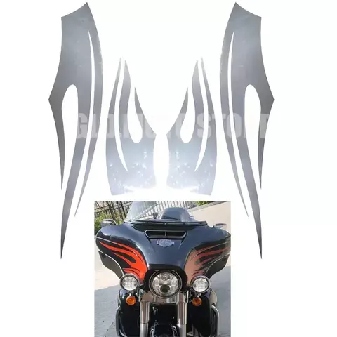 Decalques De Chama Carenagem Vinis Adesivos Para Harley Touring Street Glide Electra Glide Modelos Ultra Classic Trike