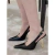 Salto agulha pontiagudos para mulheres, bombas de couro envernizado, sandálias mula, sapatos elegantes de escritório, sexy e elegante, verão, 2024 - loja online