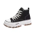 Tênis casual de cano alto para mulheres, com cordões, lona de altura da plataforma, antiderrapante, resistente ao desgaste, sapatos femininos vulcanizados, primavera, 2024 na internet
