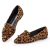 Sapatos baixos com estampa leopardo para mulheres, nó borboleta, dedo apontado, salto baixo, mocassins casuais, calçado de caminhada - loja online