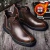 Botas de couro vintage para homens, sapato casual, sapato alto, bota Tenis masculina - Wolf Games