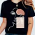 Camisetas femininas de manga curta com padrão simples, impressão de rosto, tops macios casuais, roupas confortáveis soltas na internet