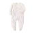 Pijama recém-nascido com zíper, macacão menina e menino, macacão manga comprida, roupa de algodão, moda branca sólida, 0-12 meses, primavera