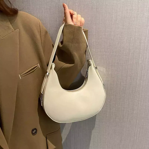 Bolsa de ombro Hobo de couro PU feminina, bolsa de embreagem pequena bolsa de ax