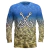 Camisa masculina de pesca de manga longa proteção UV, respirável secagem rápida, suor leve wicking top, ao ar livre, verão, primavera - loja online