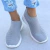 Sapato branco slip-on plano para mulheres, tênis leves, sapatilhas casuais com cesta, verão e outono - Wolf Games