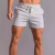 Calção de esportes fitness masculino, algodão americano, cinza, corrida, treinamento, lazer, stretch, agachamento, calça 3/4 masculina, verão - loja online