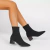 Botas de borracha antiderrapante de malha para mulheres, grandes, elegantes, novas, altura do salto 5cm, 2024 - loja online