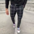 Calça xadrez casual masculina, calça stretch social, cintura média, magro, escritório de negócios, trabalhando, festa, terno masculino, outono, verão - Wolf Games