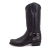 Botas de vaqueiro masculinas ocidentais, sapatos de inverno de couro falso, botas retrô bordadas na panturrilha, preto e marrom, tamanho 48, novo, 2023 - loja online
