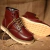 Botas de couro retrô masculina, bota alta de paraquedista, sapato curto de trabalho, estilo britânico, americano, primavera e outono - comprar online
