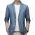 Blazers de negócios monocromáticos masculinos, blazers slim fit, botões duplos, lapela, mangas 3/4, terno de deslocamento, casaco do noivo - loja online