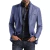 Casaco de terno xadrez slim fit estampado masculino, fechamento de botão único, cardigã reto de comprimento médio, casaco de trabalho, estilo comercial formal, manga comprida, cardigã - loja online