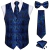 Festa de casamento ouro colete paisley floral jacquard colete masculino 4 pçs colete gravata lenço anel hanky abotoaduras conjunto dibangu