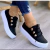 Sapatilhas femininas de couro em plutônio, sapatos femininos de plataforma, moda casual, primavera, novo, 2024 - loja online