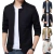 Blazer casual masculino com gola de suporte, jaqueta de negócios elegante, casaco monocromático com bolsos de zíper fino e fino, primavera e outono