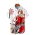 Camisa de Natal estampada 3D do Papai Noel masculina, tops de manga curta, camisas havaianas, roupas grandes soltas, moda - Wolf Games