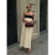 Vestido maxi feminino com sling oco, sem mangas, sem costas, vestidos soltos, streetwear casual, moda feminina, cor contrastante, sexy, 2024 na internet