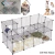 Diy gaiola de animais dobrável pet cães cercadinho caixa cerca filhote de cachorro canil casa exercício treinamento gaiola filhote de cachorro gatinho espaço cão supplie