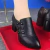 Saltos altos de couro macio para mulheres, Sapatos de salto alto baixo Breasted, Sapatos de vestido de dedo apontado, Sapatos Retro, Novo, Outono - loja online