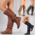 Botas de vaqueiro ocidental feminino de meia-panturrilha, sapato baixo, calçado alto, longo, tamanho grande 35-43, primavera, outono, 2023 - Wolf Games