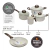 Jogo de Panelas Ceramic Life Smart Plus Vanilla 6 peças Brinox - loja online
