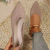 Sapatos baixos de dedo apontado para mulheres, Cor sólida, Sapatos de malha, Mocassins casuais, Sapatilhas respiráveis na internet