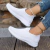 Sapatos femininos leves respiráveis tamanho grande apartamentos para senhora, deslizamento em sapatos casuais esporte ao ar livre tênis moda tênis