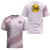 Camisa de tênis com gola O respirável masculina, camiseta estampada, secagem rápida, manga curta, fitness, corrida, esportes ao ar livre, verão