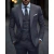 Conjunto de calças e jaqueta slim fit masculino, lapela de pico, noivo elegante, terno de 3 peças, alta qualidade, cinza escuro
