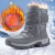 Botas de neve de pelúcia quente para homens, botas impermeáveis de motocicleta, botas antiderrapantes, top alto, novo, inverno