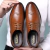 Handcrafted masculino oxford sapatos genuíno couro de bezerro brogue vestido sapatos negócios clássicos sapatos formais homem