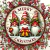 Feliz Natal Anão Sinal De Enfeites De Madeira, Candy Cane Pattern, Pendurado Casa Placa Cena, 7.9 ", 20cm, 1Pc - Wolf Games
