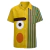 Camisas havaianas masculinas de verão, impressão 3D com listras padrão engraçado, camisas grandes soltas masculinas, roupas casuais de manga curta, moda - loja online