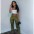 Mulheres cintura frontal V calças largas, monocromáticas calças cargo, Ruched calças Traf de grandes dimensões, moda streetwear, Petite Sweatpant, XXL - comprar online