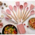 Silicone Colher Kit para Cozinha, BPA Antiferrugem, Utensílios De Cozinha, Jogo, 12 PCs - Wolf Games