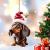 Desenhos animados Cute Dog Natal Enfeites, Xmas Tree Pendant, Fun Dachshund, Pendurado Decoração Presente, Fontes do partido, Casa, Decoração do carro - Wolf Games