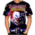 T-shirt de manga curta para homens e mulheres, impressão do palhaço 3d, casual, unisex, hip hop, horror, legal, nova moda verão - loja online