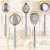 Utensílios de cozinha de aço inoxidável com alça ergonômica, Espátula resistente, Utensílios de colheres laváveis, Cozinha, 5pcs na internet