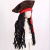 Adulto masculino caribe pirata chapéu peruca halloween palco desempenho pirata capitão traje peruca acessórios de festa jack sparrow peruca - loja online