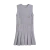 Mini vestido de bolso feminino sem mangas com o pescoço, malha, elegante vestido de botão, fino Lady Fashion, verão, fêmea, 2024 - loja online