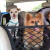 Rede de proteção para isolamento de carro, assento traseiro para cães de estimação, rede elástica de separação de armazenamento de camada dupla, trilho de segurança para animais de estimação na internet
