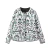 Casaco de algodão estampado de peito único feminino, bolsos elegantes, jaqueta de mangas compridas, streetwear com gola O, moda senhora, outono, inverno, 2024 - Wolf Games