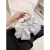 Arco de cetim branco Fairy Evening Bags para mulheres, bolsas de metal, embreagens de festa de casamento, bolsa de ombro corrente na internet