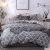 Conjunto de cama reversível Consolador, Preto e Branco Quilt Geométrica Capa com 2 Pillow Shams, Rainha e Rei Capa de Edredão, 3 PCs - comprar online