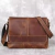 NZPJ-Bolsa de ombro de couro marrom para homens, bolsa mensageiro de couro, camada superior retro, cavalo louco artesanal, arquivo A4, novo